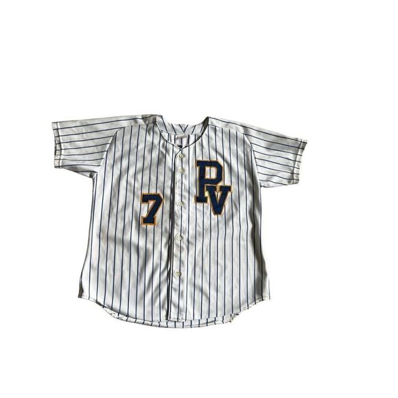 VINTAGE 80s 90 Shirt Womens Short Sleeve Baseball PV 7. Made in USA - Picture 1 of 9